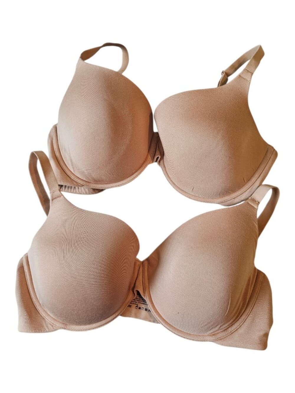 Set of 2 40D Jockey Bras in beige tan adjustable
